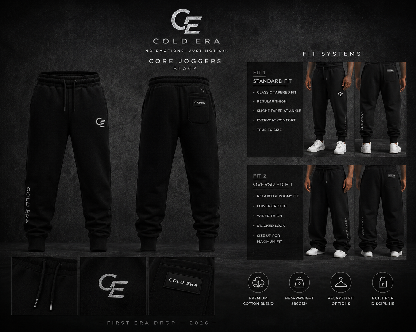 Core Joggers — Black